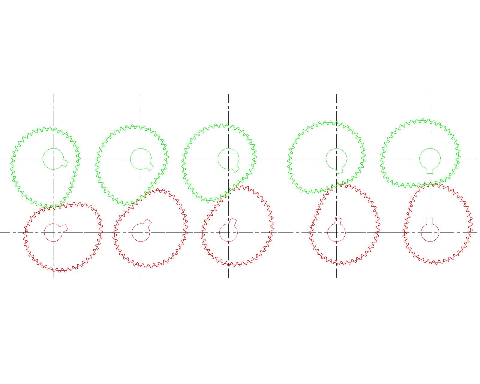 Բdeformed ellipse gear with concave.